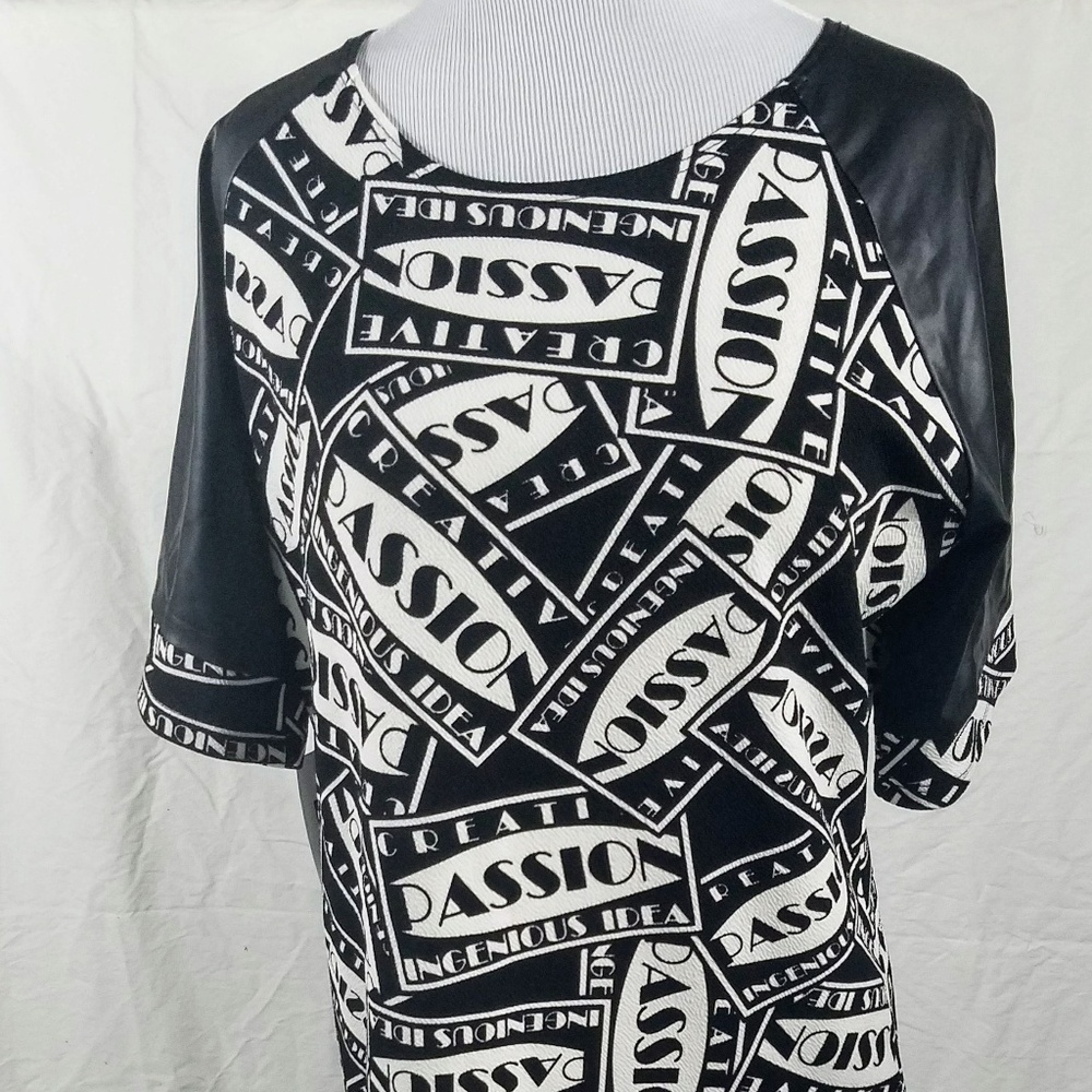 GoodTime Mini Graphic Dress, SzL, Leather look